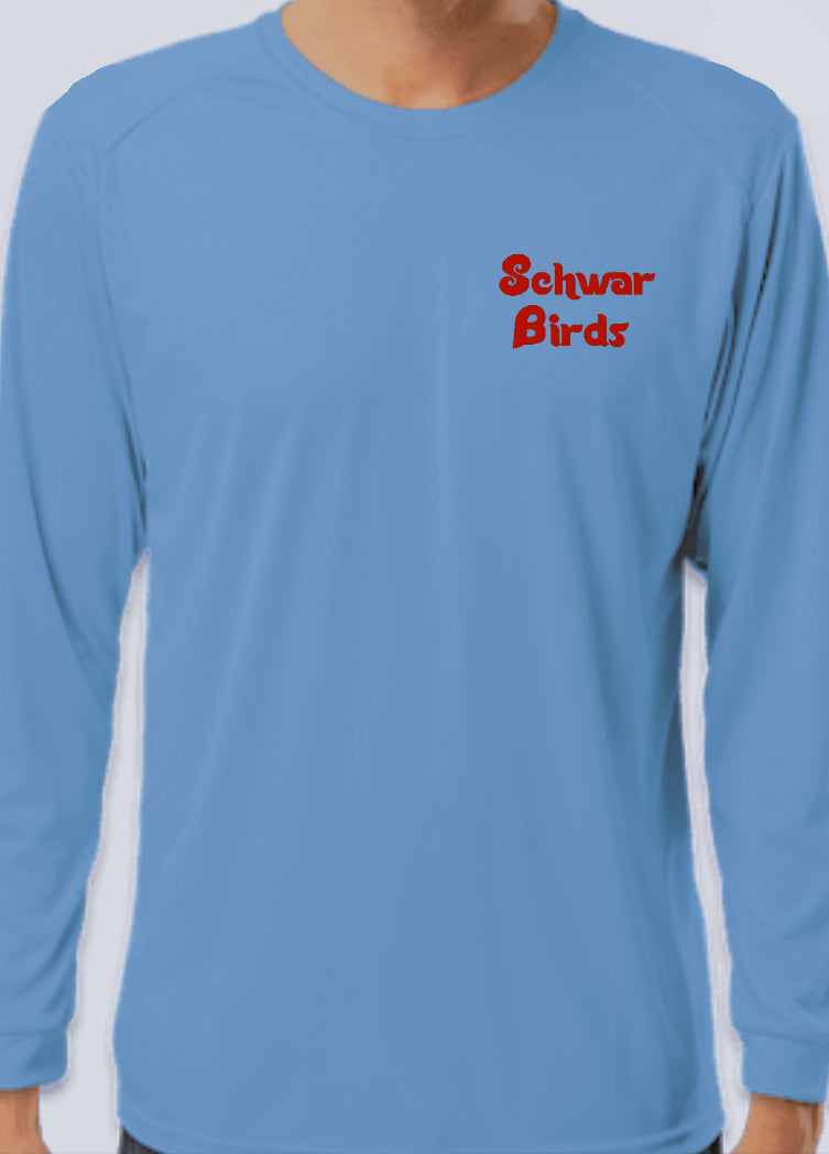 SchwarBirds Powder Blue Performance Long Sleeve