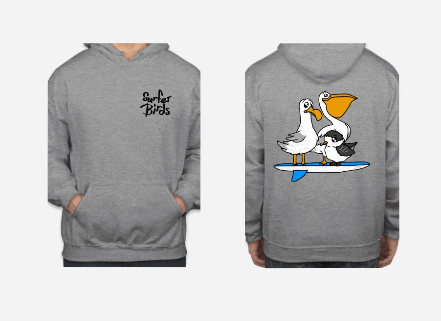 Surfer Birds Beach Hoodie