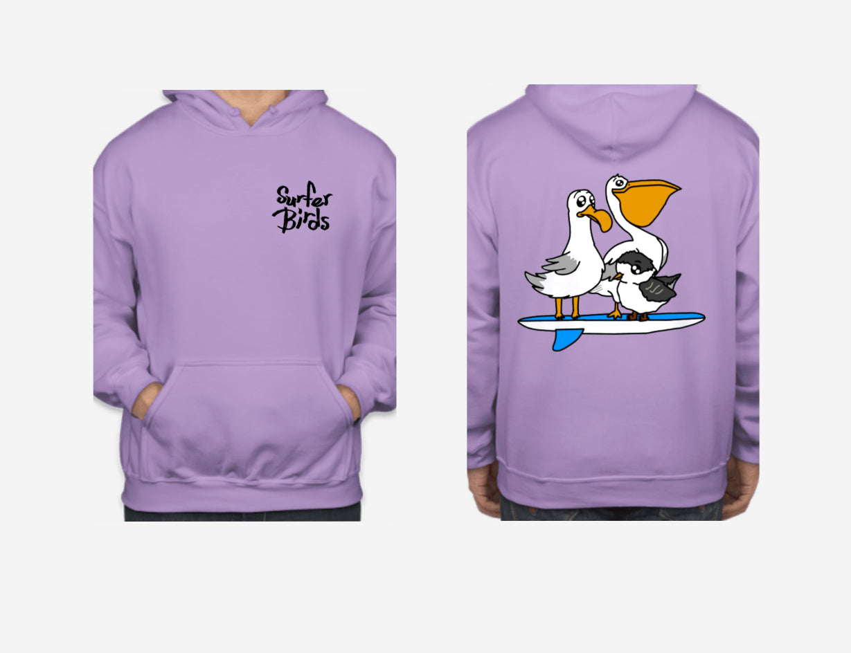 Surfer Birds Beach Hoodie