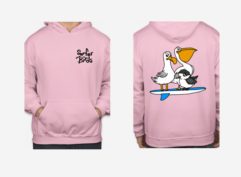 Surfer Birds Beach Hoodie