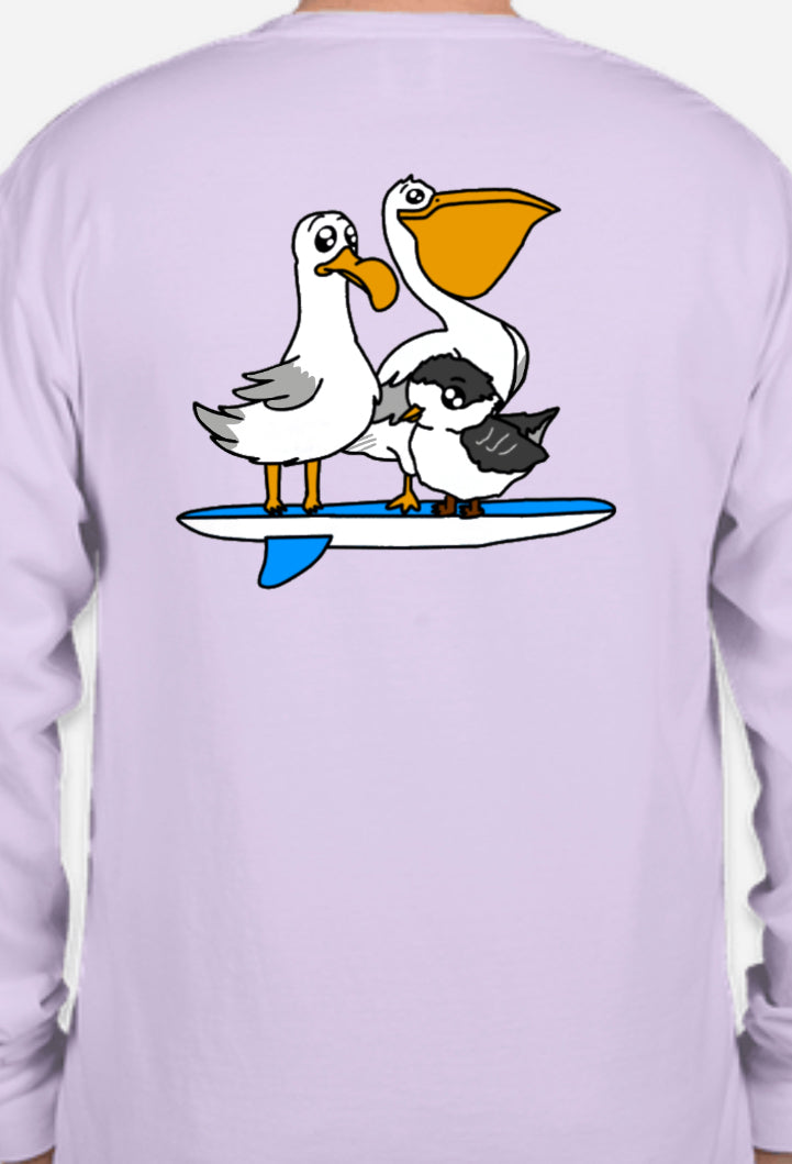 Surfer Birds Softstyle Long Sleeve Shirt