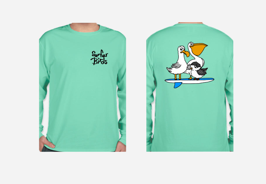 Surfer Birds Softstyle Long Sleeve Shirt