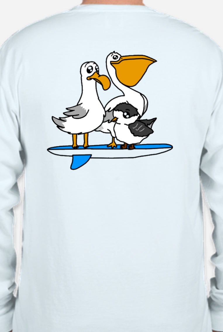 Surfer Birds Softstyle Long Sleeve Shirt