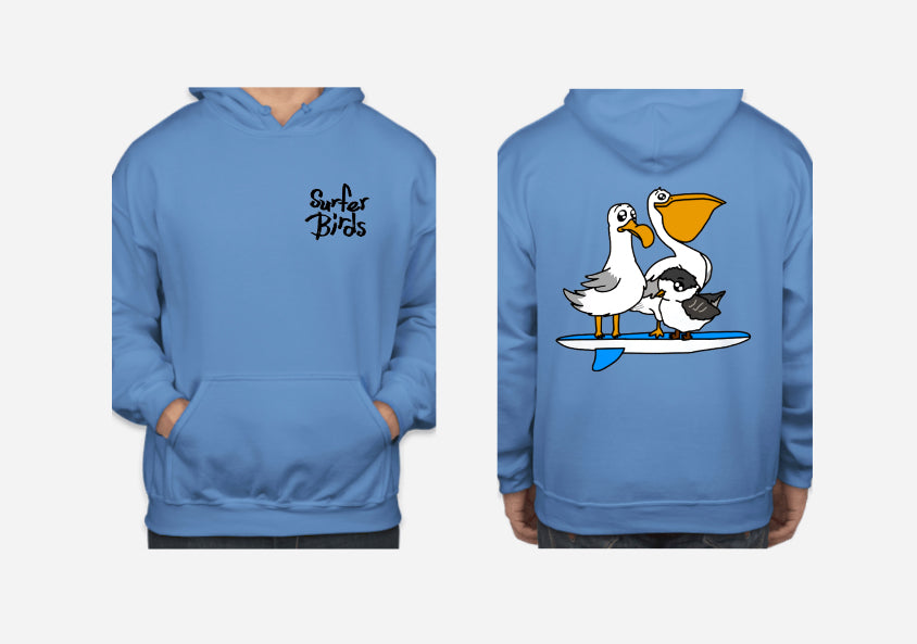 Surfer Birds Beach Hoodie