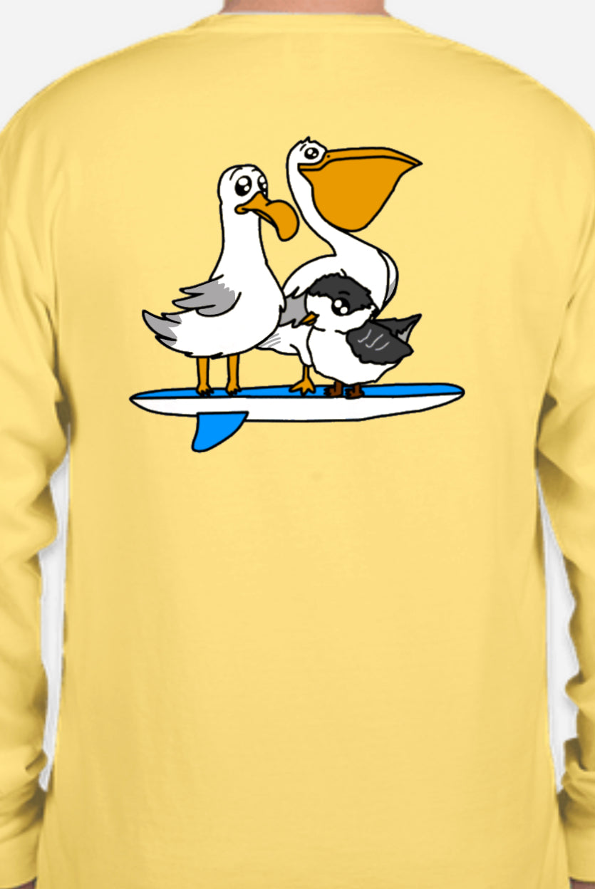 Surfer Birds Softstyle Long Sleeve Shirt